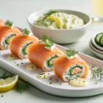 Chatelaine Smoked Salmon Roll on Cucumber Recipe Chatelaine Smoked Salmon Roll on Cucumber